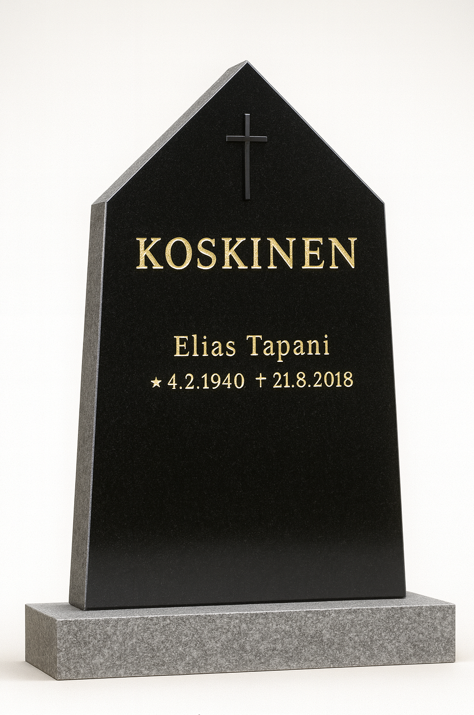 Tumma pronssi ja kullattu teksti